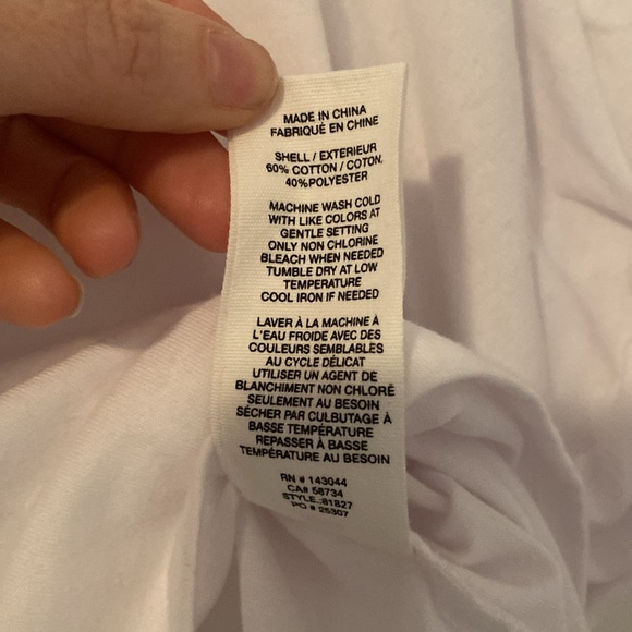 NWT. Avec Les Filles White 3/4 Length Shirt - Picture 5 of 6